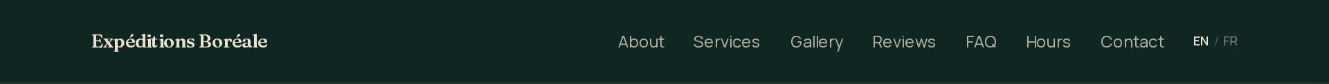 A large navigation bar